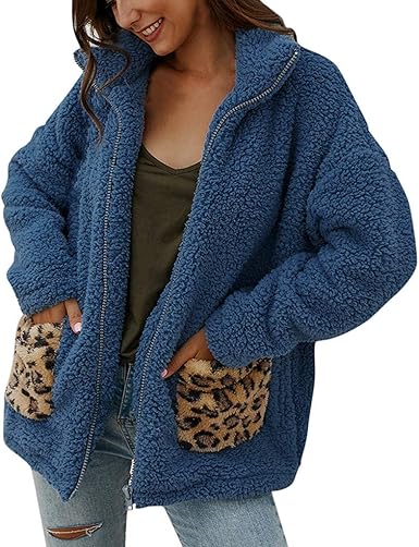 cheetah print fuzzy jacket