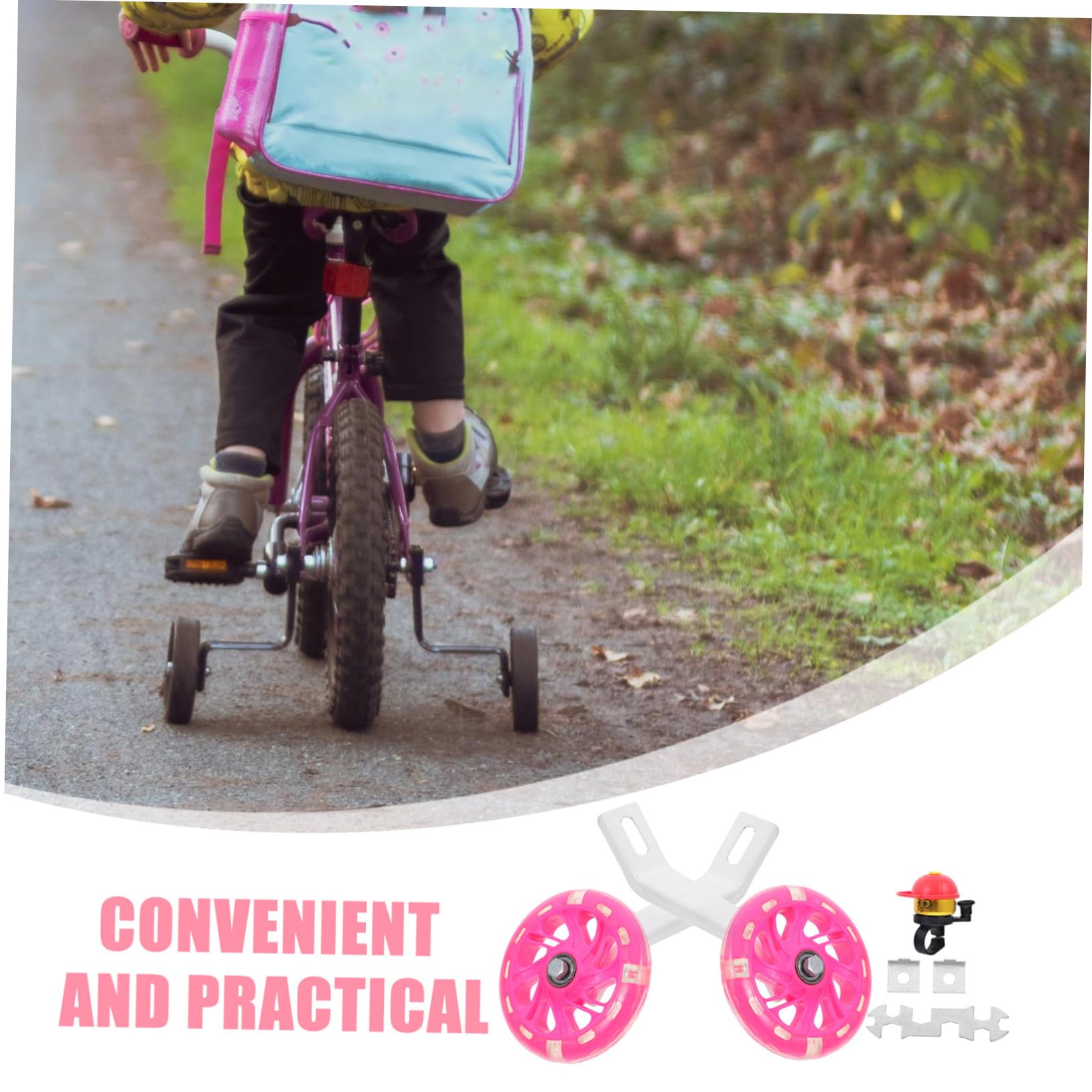 Ruedas De Entrenamiento para Bicicleta Infantil De Ruedas Estabilizadoras De Equilibrio con Soporte para De Apoyo
