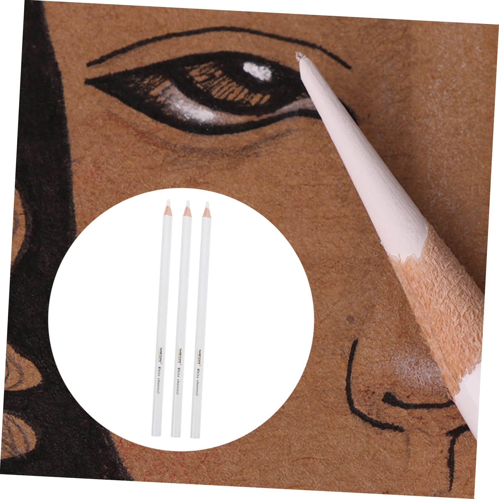 3 Juegos Lápiz De Carbón Lápiz De Color Lápiz De Dibujo De Arte Lápices De Carbón Para Dibujar Pintura Carboncillo Dibujar Herramientas De Pintura Madera 3 Piezas * 3