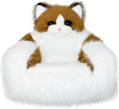 Inflatable Luxury Patio Cat Sofa Costume, Inflatable Sofa Furry Plush Cat Furniture for Lounging, Gaming, or Movie Nights S
