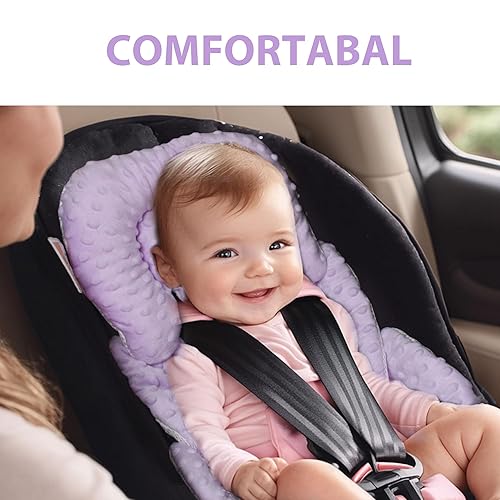 Miniatura 7 de Inserto para asiento de automóvil infantil, cojín reversible 2 en 1 para asiento de automóvil para recién nacido, soporte para la cabeza y el