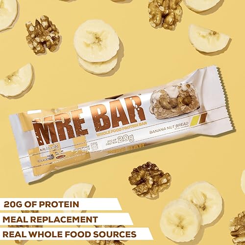 Miniatura 3 de Redcon1 - Barra de proteínas MRE Bar, suplemento alimenticio (1 caja12 barras), proteína completa real de origen alimentario, sabor real de