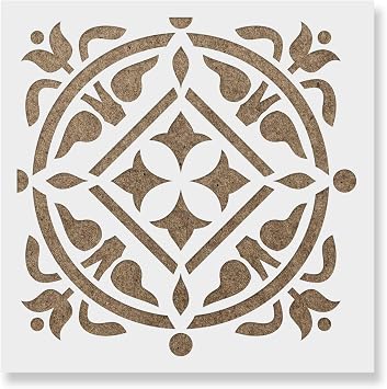 Maria Tile Stencil - Kitchen Tile Stencil, Tile Paint Pattern, Tile Backsplash, Kitchen Stencil, Stencils for Tile