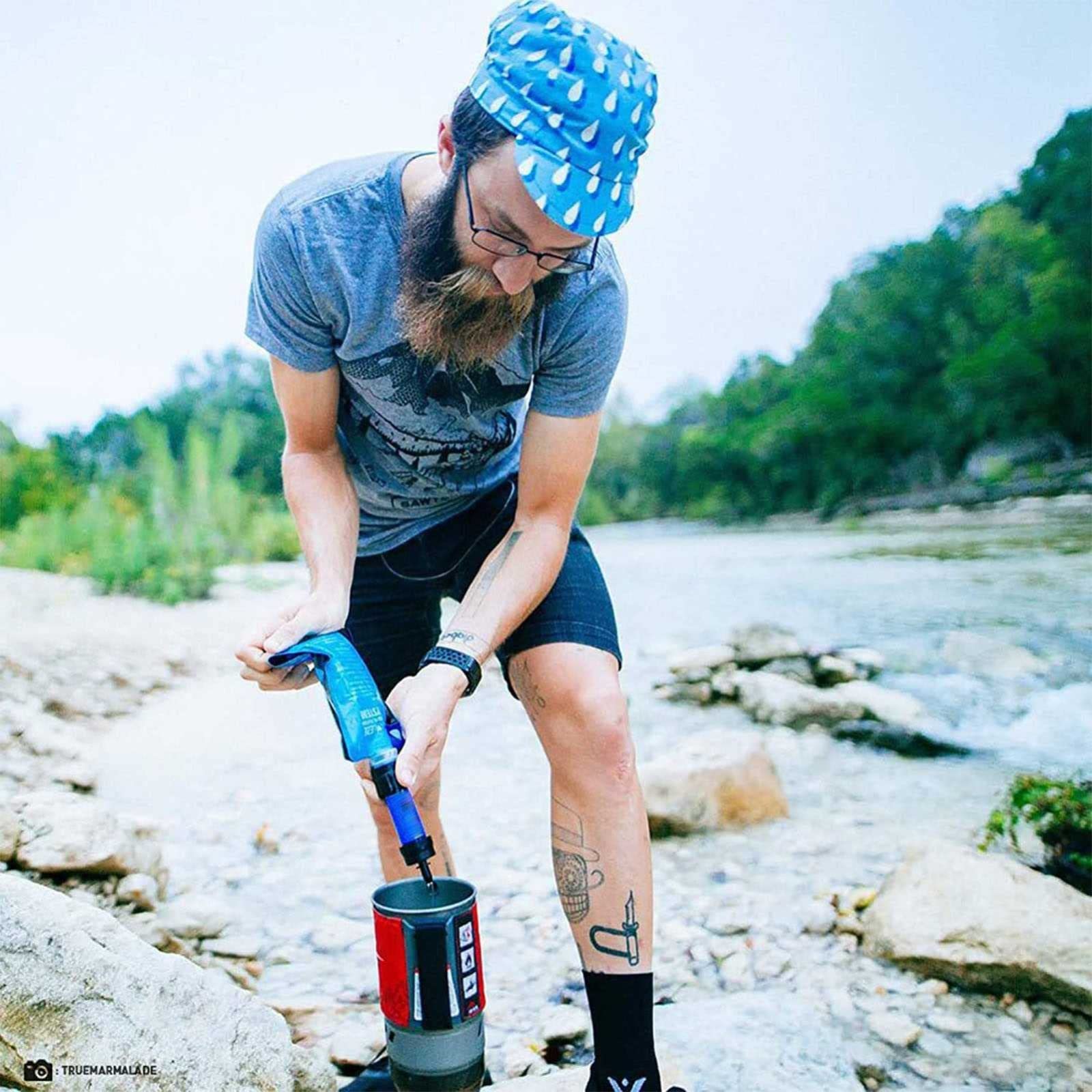 Purificadores Agua Portátiles, Purificador Agua Emergencia, Purificador de Agua para Supervivencia Adecuado para Camping Y Senderismo