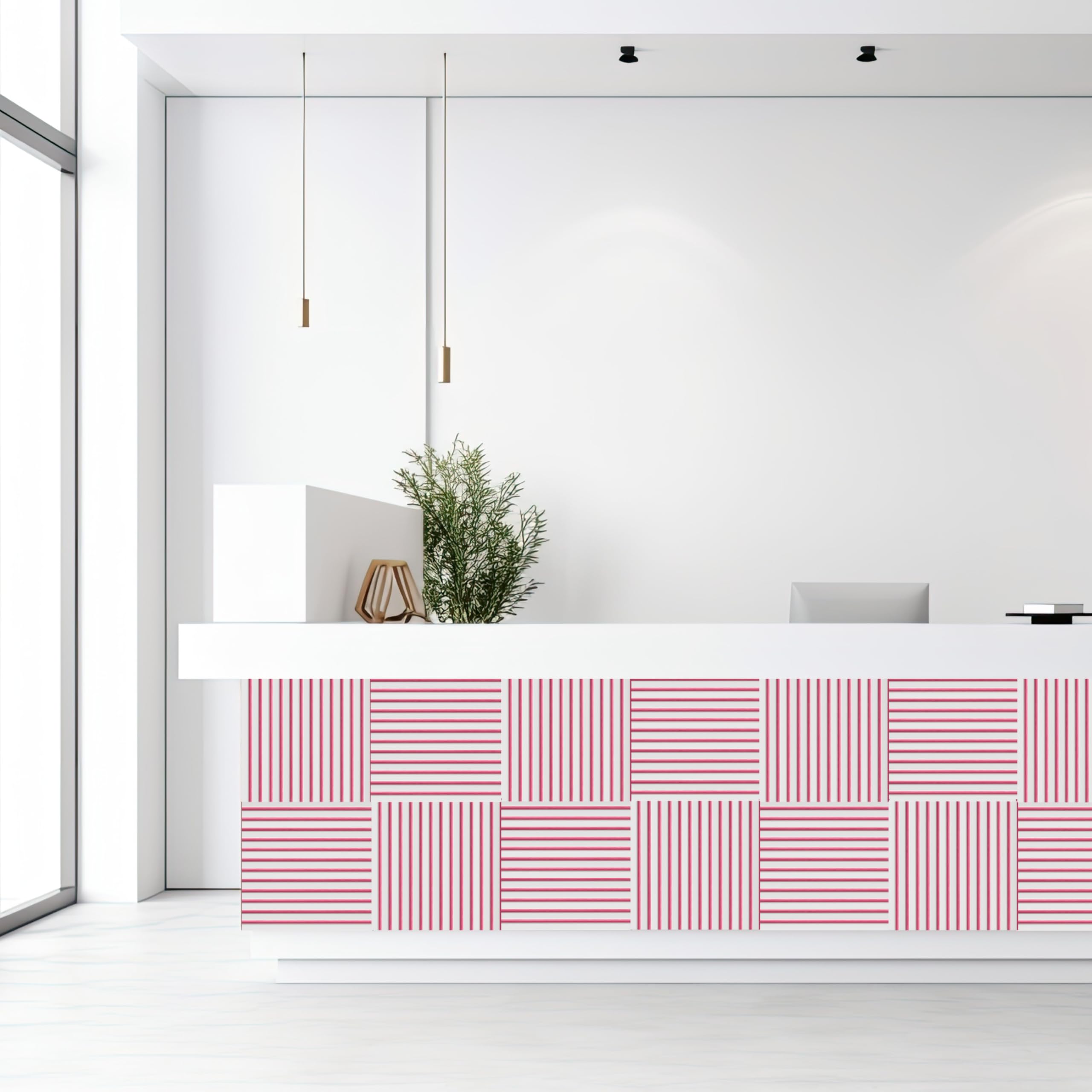 8x akoestische panelen akoestische wandpanelen lamellenwand 2450x166x9mm mat wit | NL