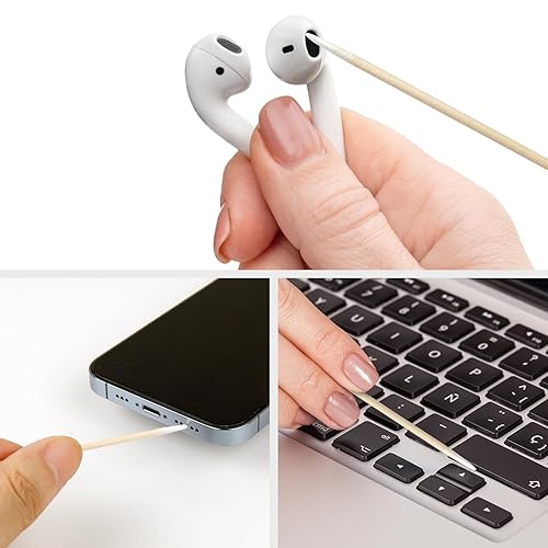 Miniatura 7 de Eyxformula 600 hisopos de algodón Microblading, hisopos de algodón puntiagudos de 4 pulgadas, puntas de precisión aplicador de palos de madera para