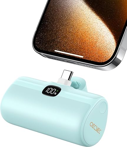 Cargador portátil pequeño, mini banco de energía de 5000 mAh, 20 W PD bidireccional de carga rápida, compacto, esenciales de viaje compatible con