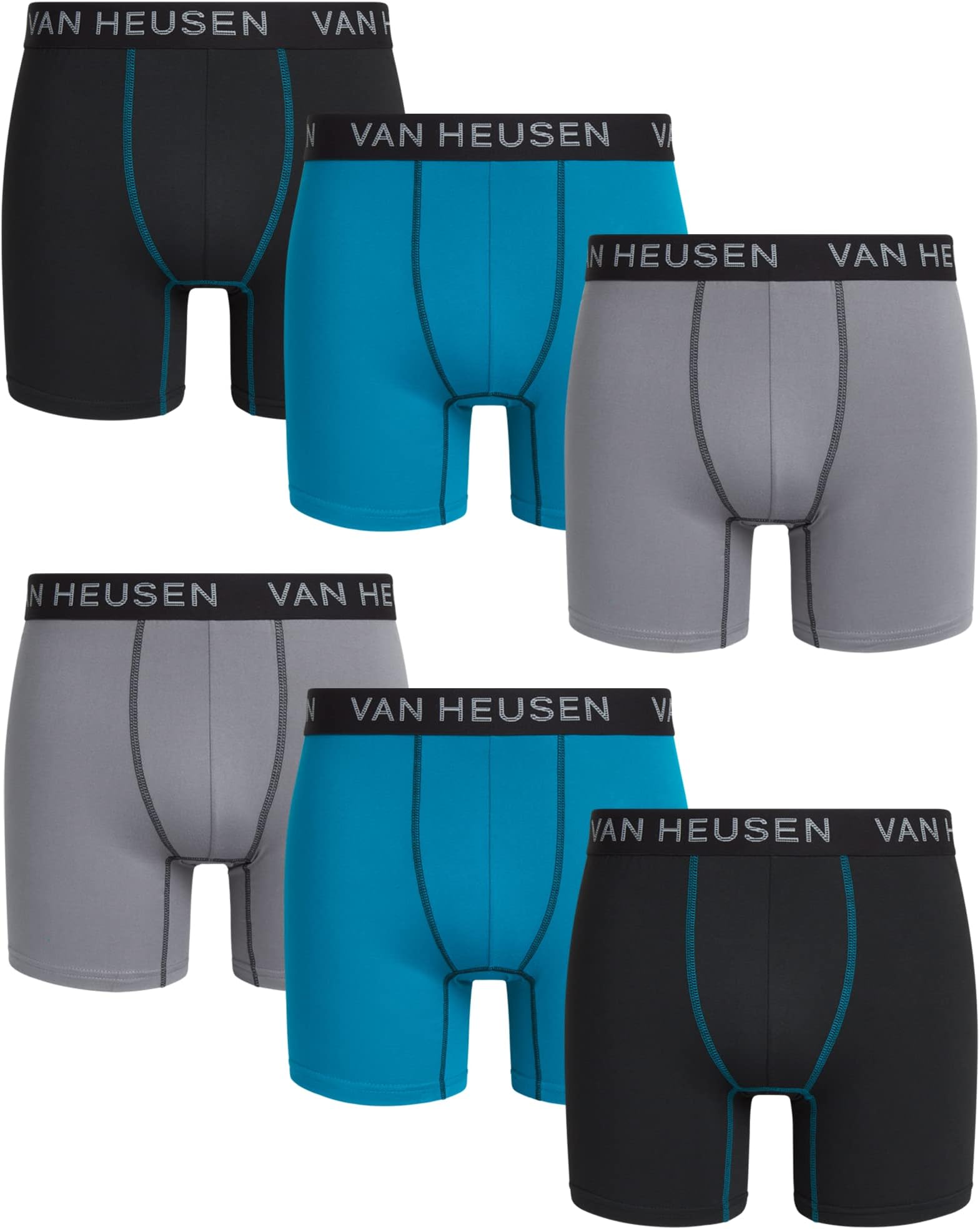 Men’s Underwear - Cotton Stretch Boxer Briefs with Functional Fly (6 Pack)