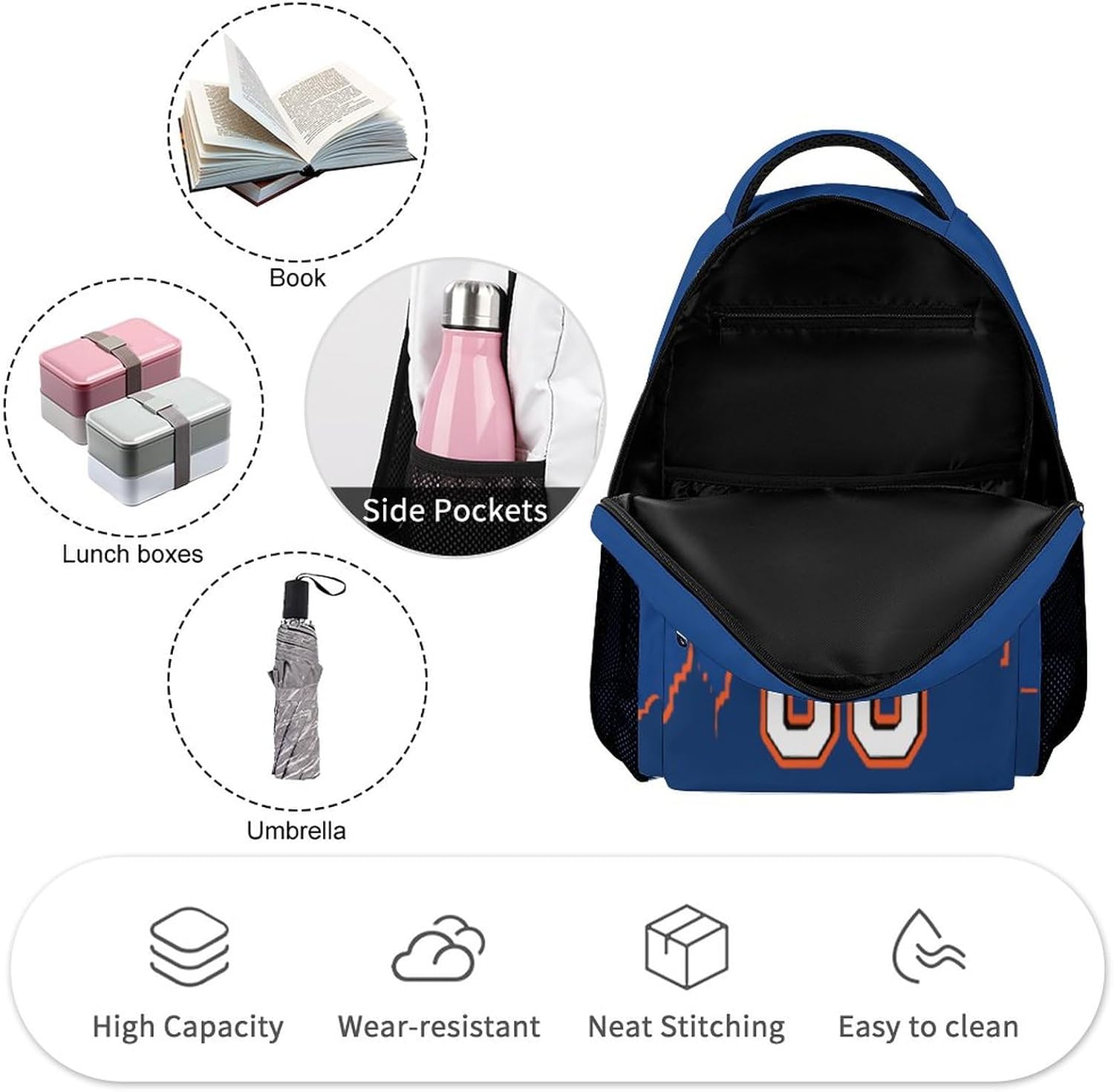 Personalized Basketball Backpack City Fans Gifts Sport Bags High Capacity Custom Your Name and Number for Men &Women