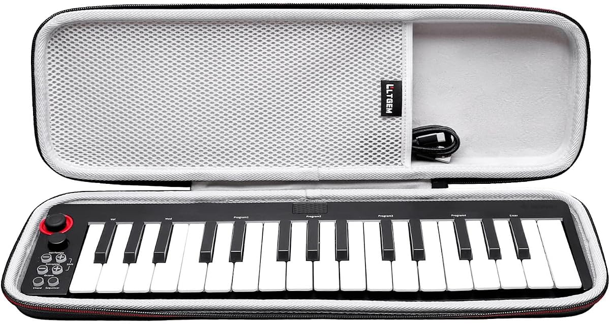 LTGEM Case for M-AUDIO Keystation Mini 32 MK3 MIDI Keyboard Controller | Hard EVA Shell, Water-Resistant, Shock Protection, Scratch-Resistant Interior, Portable Travel Storage Case Only