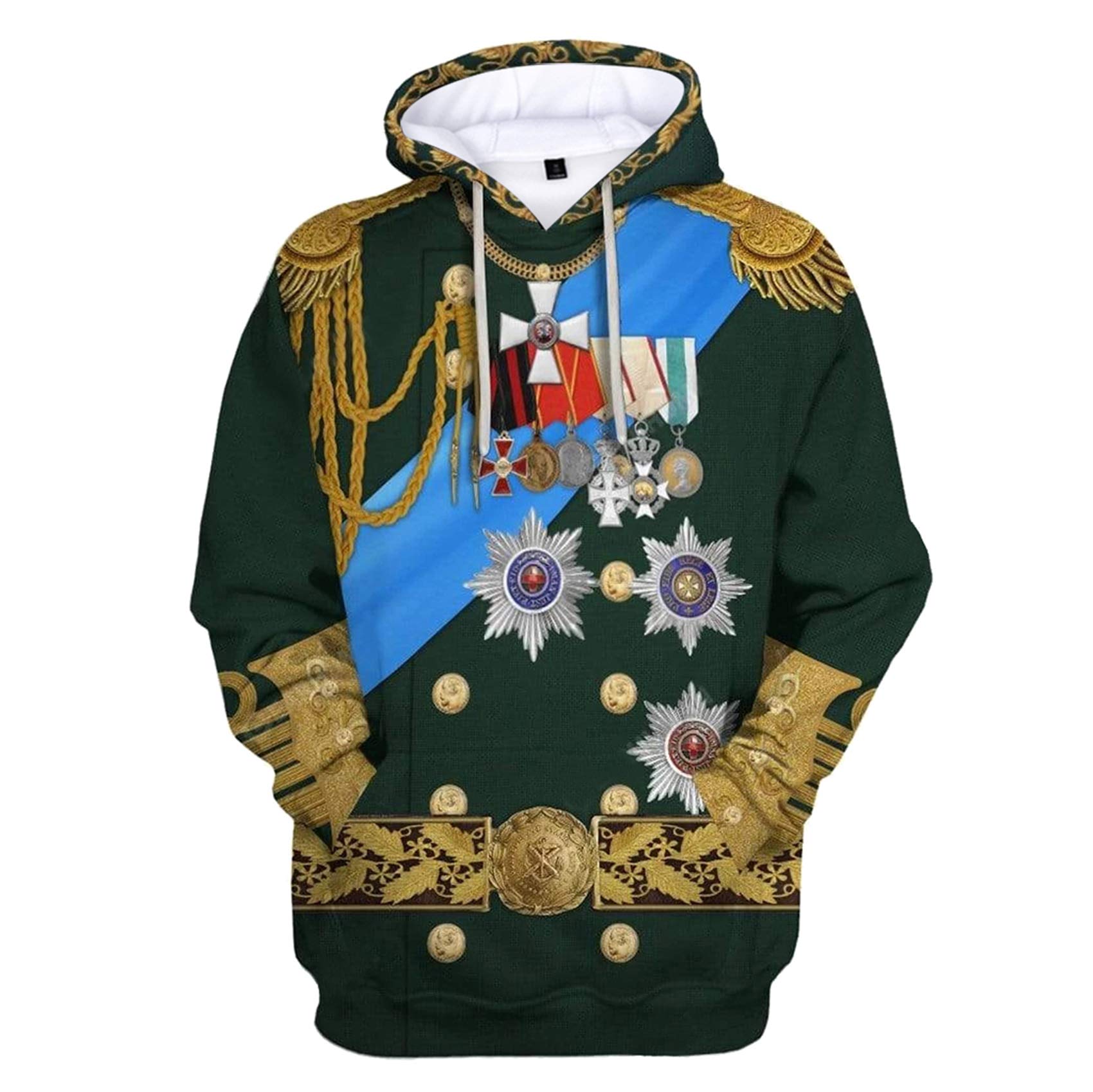 Uyecos Historical Hoodie Revolutionary War Uniform Top