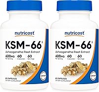 Vista 7 de Nutricost KSM-66 Extracto de raíz de Ashwagandha 600 mg, 60 cápsulas vegetales - Withanólidos de alta potencia al 5% - con BioPerine - Extracto
