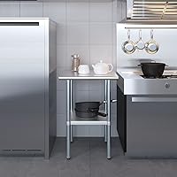 Vista 624 de Mesa de trabajo de acero inoxidable, mesa de metal