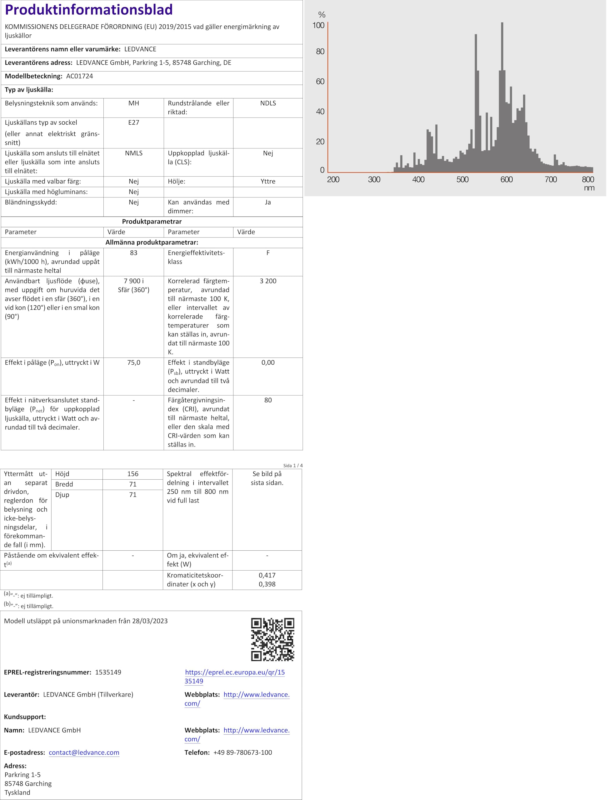 OSRAM Hochdruck Entladungslampe POWERBALL HCI-TC Excellence, MH keramisch geschlossene Leuchten, HCI-TC 35W/930WDL PB EXC G8.5 , 1 Stück
