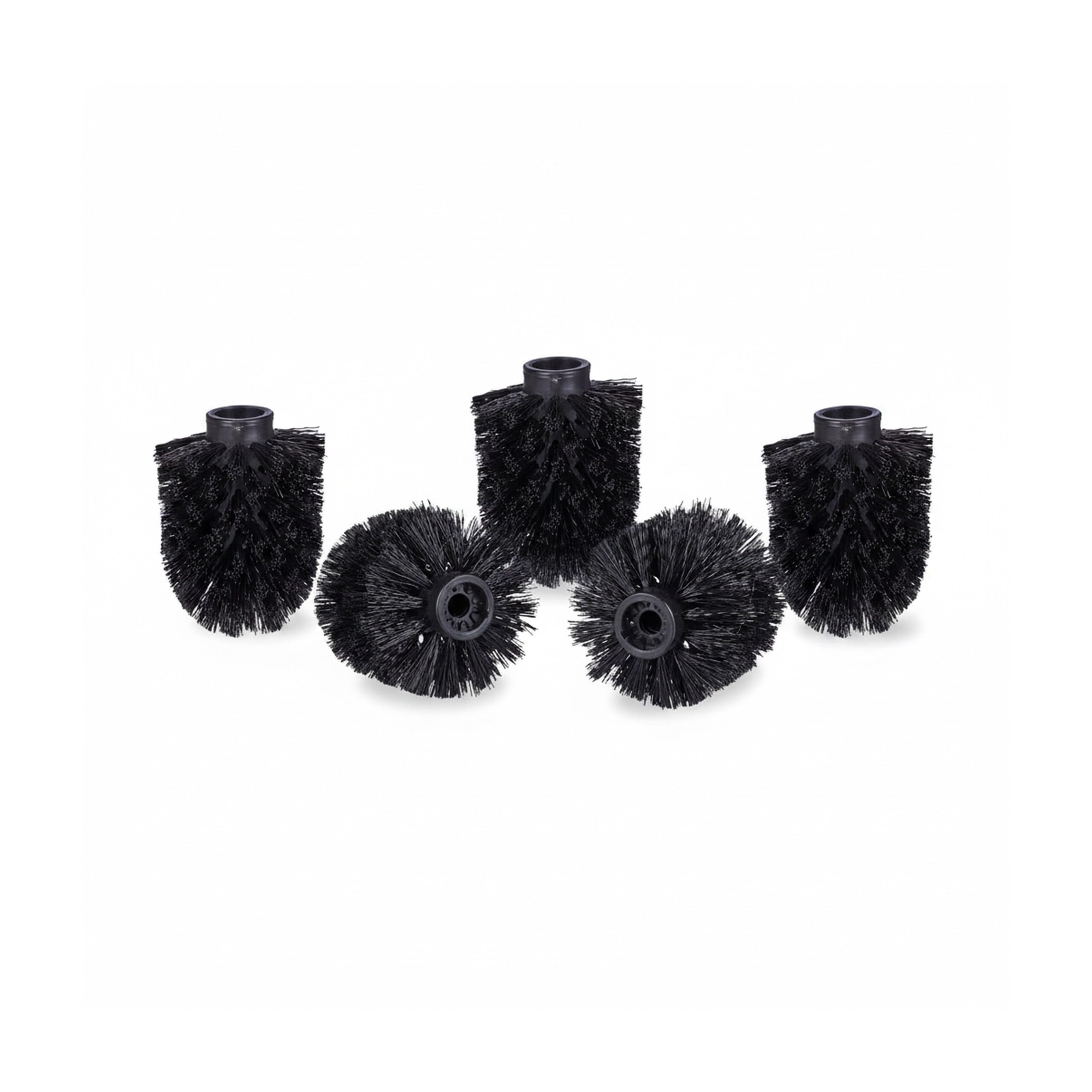 Relaxdays WC Bürstenkopf im 5er Set, lose Toilettenbürsten 9,5 mm Gewinde, Ersatzbürstenkopf Durchmesser 8 cm, 2 Farben