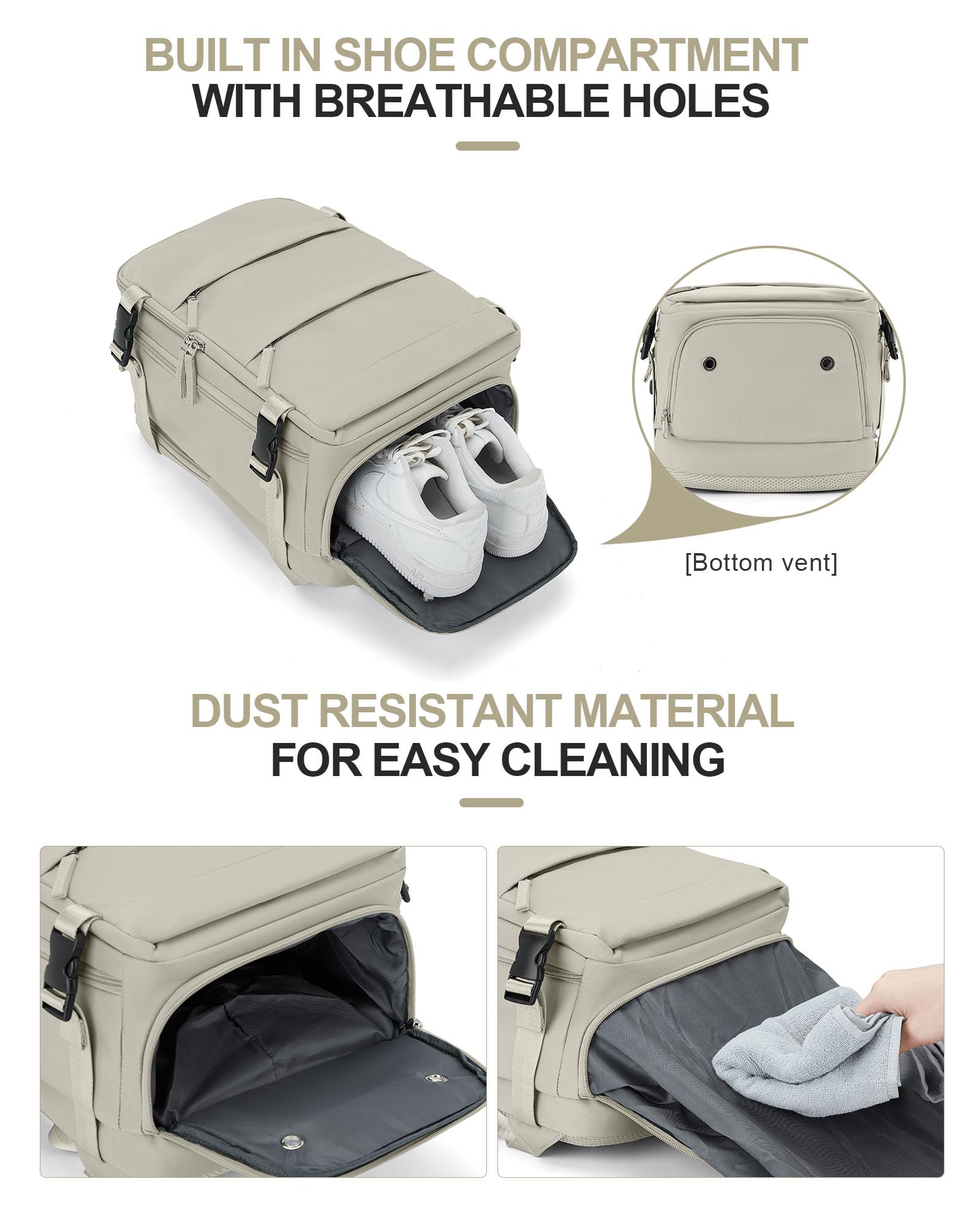 BJLFS Borse da Cabina per Ryanair 40x20x25 Bagaglio a Mano Zaino da viaggio aere,Zaino Easyjet 45x36x20,Zaino Casual per laptop da 14 pollici per scuola