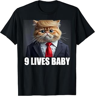 Cat Trump 9 Lives Baby T-Shirt