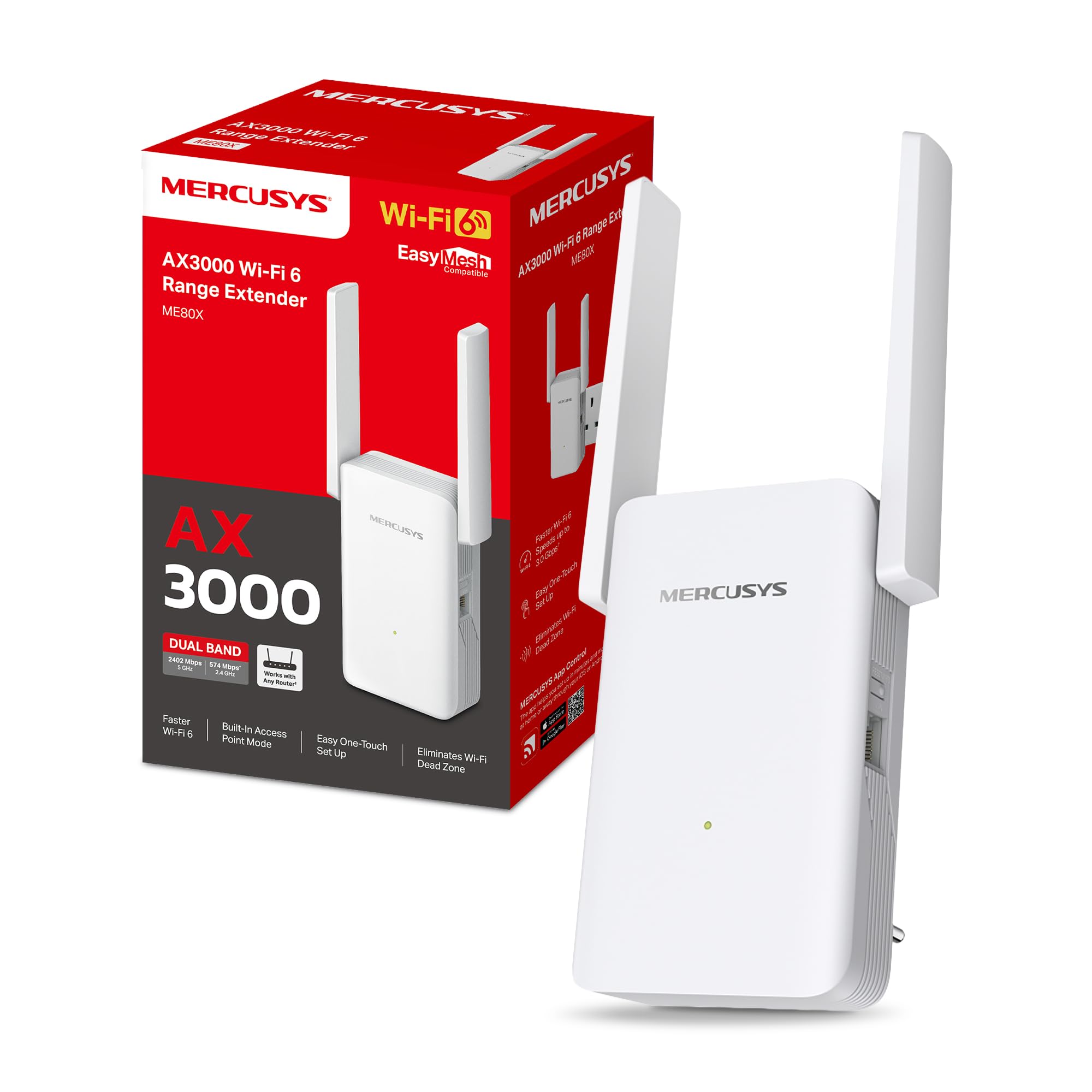 Mercusys ME80X AX3000 WiFi 6 WiFi Extender Booster WiFi Booster