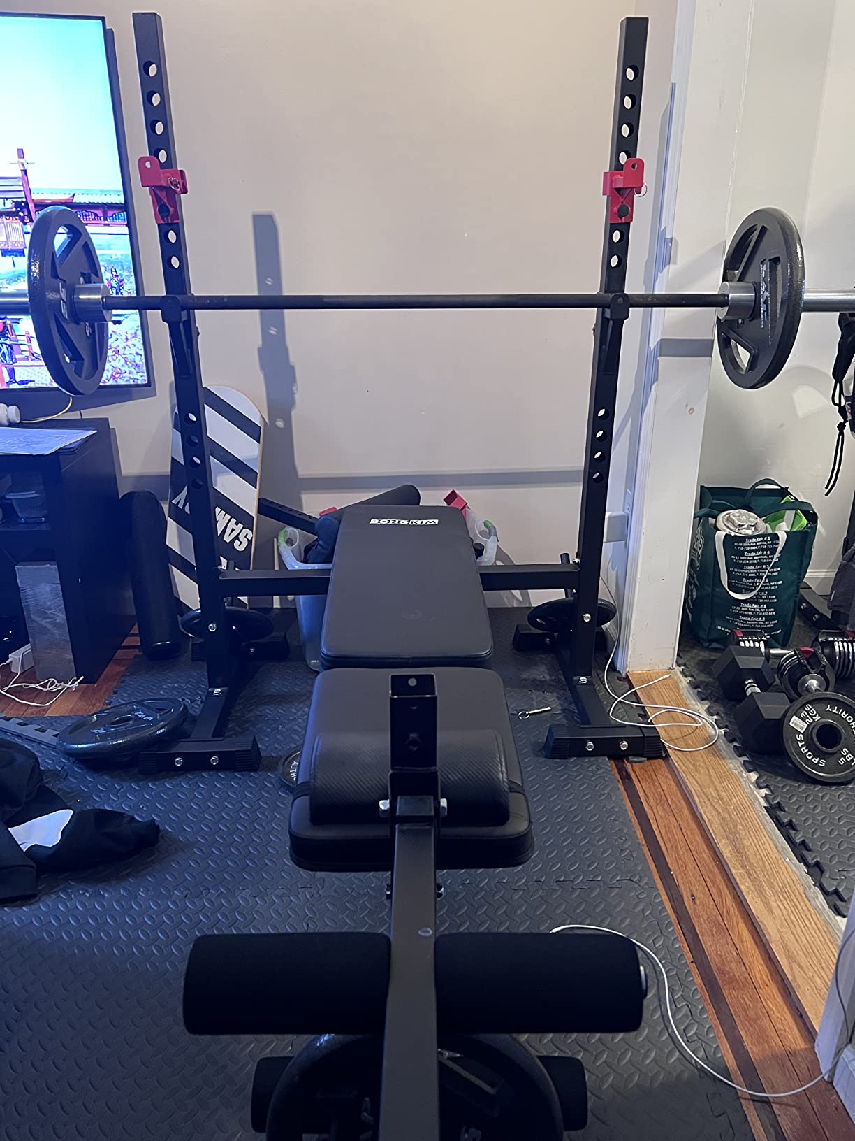 Competition Standard Bench Titan Fitness Flat Weight Bench - 1000 LB ...