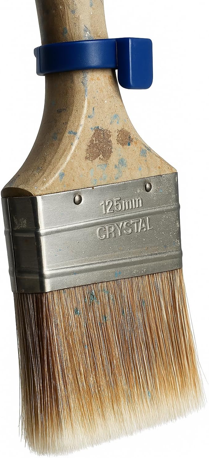 Paintbrush Bucket Hook Clip – Hang Brush on Paint Bucket Edge for Drip-Free Storage & Bristle Protection – Universal Fit, No Tools Needed – 6-Pack (BrushHooks)