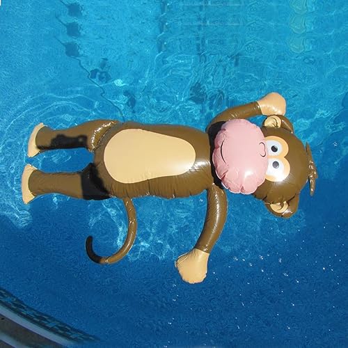 Miniatura 4 de Treasure Gurus gigante mono inflable piscina flotador de agua grande niños adultos soplar fiesta juguete zoológico animal
