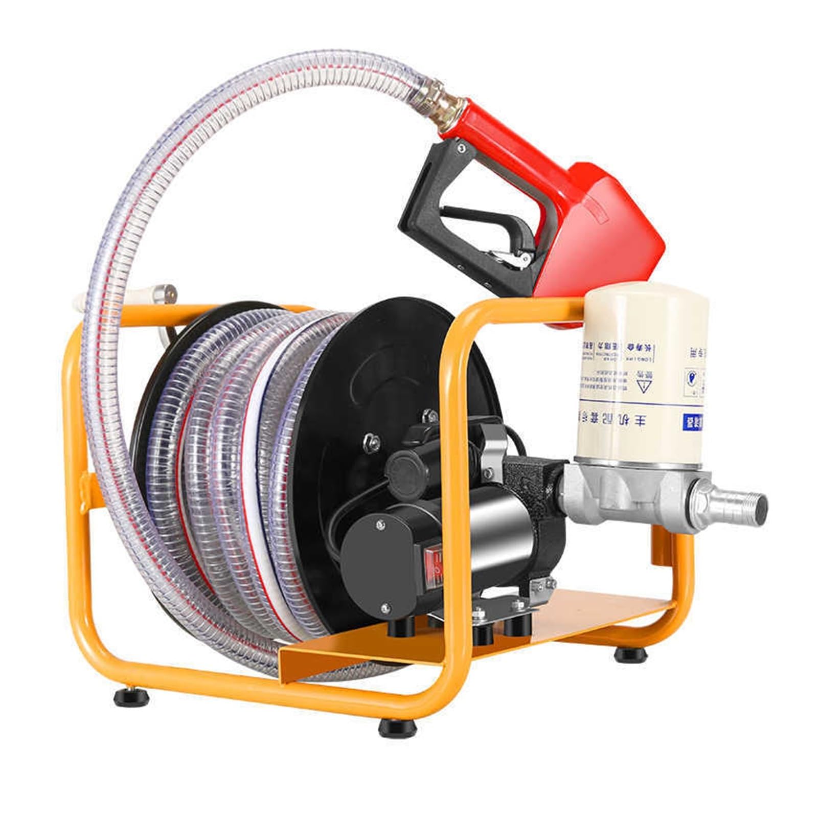 Pompa Paliwa, 12v/24v/220 pompa do przetaczania paliwa elektryczna pompa do tankowania, pompa samozasysająca, automatycznie zatrzymująca elektryczna pompa olejowa dozownik paliwa(12V Selfseal gun)