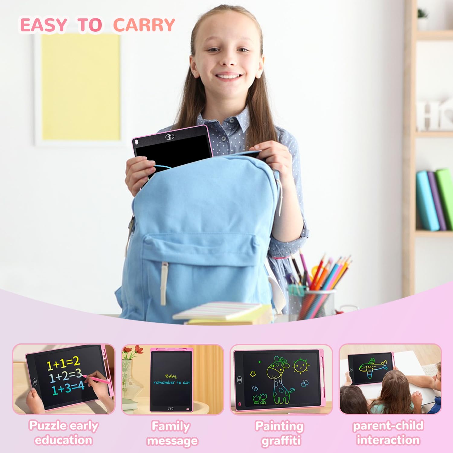 Elektroniczny tablet do pisania i rysowania LCD 12 cali dla dzieci Magnetyczna tablica magnetyczna dla dzieci do domu szkoły biurowej