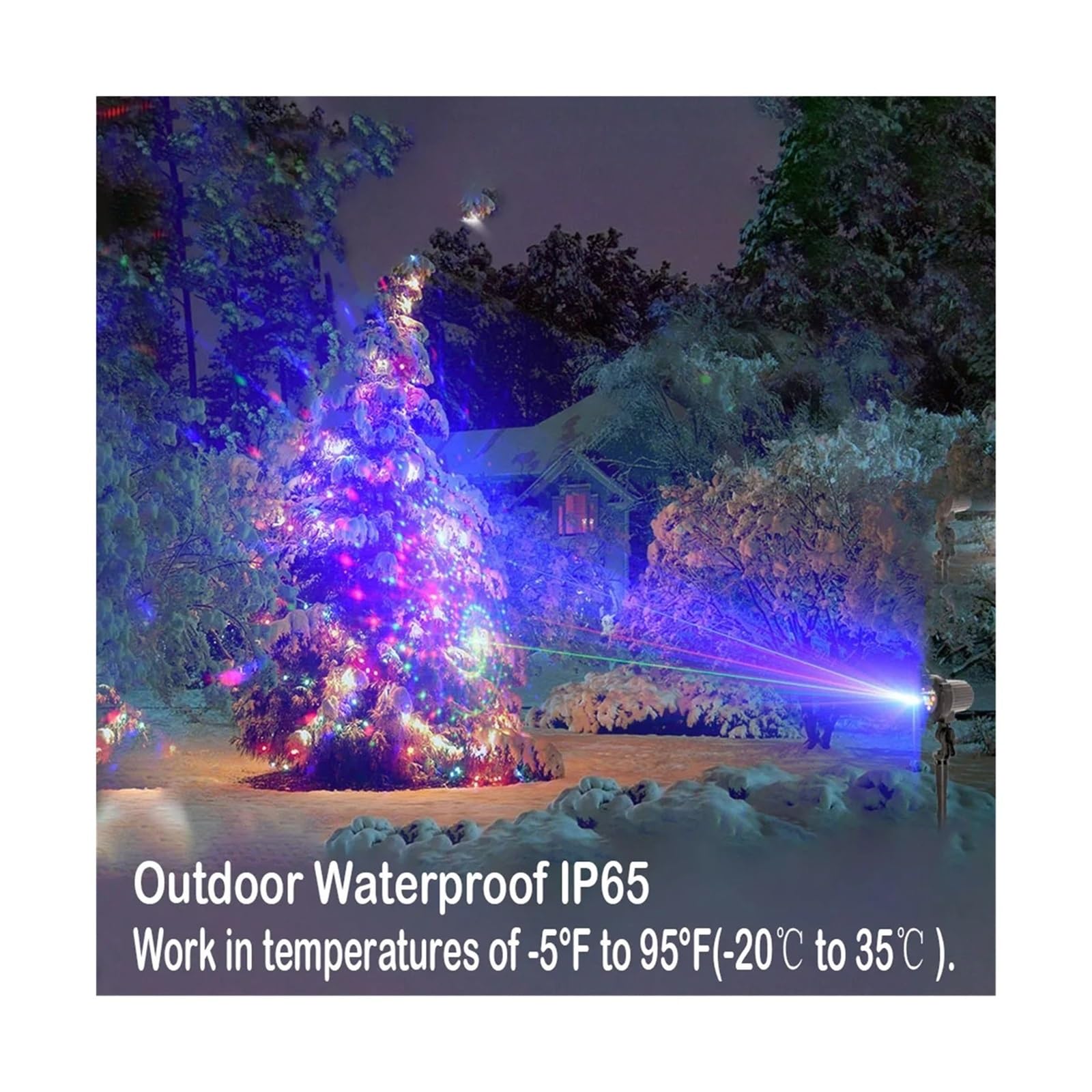 Projektor Weihnachten, Außenleuchten Weihnachtsprojektor Neujahr Straßengarten Dekor for Haus Hof Haus Urlaub statische Punkte(Static RG Dots-01)