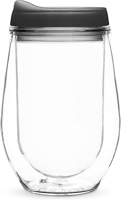 True 2091 Traveler Double Walled Wine Tumbler, Grey, 10 oz