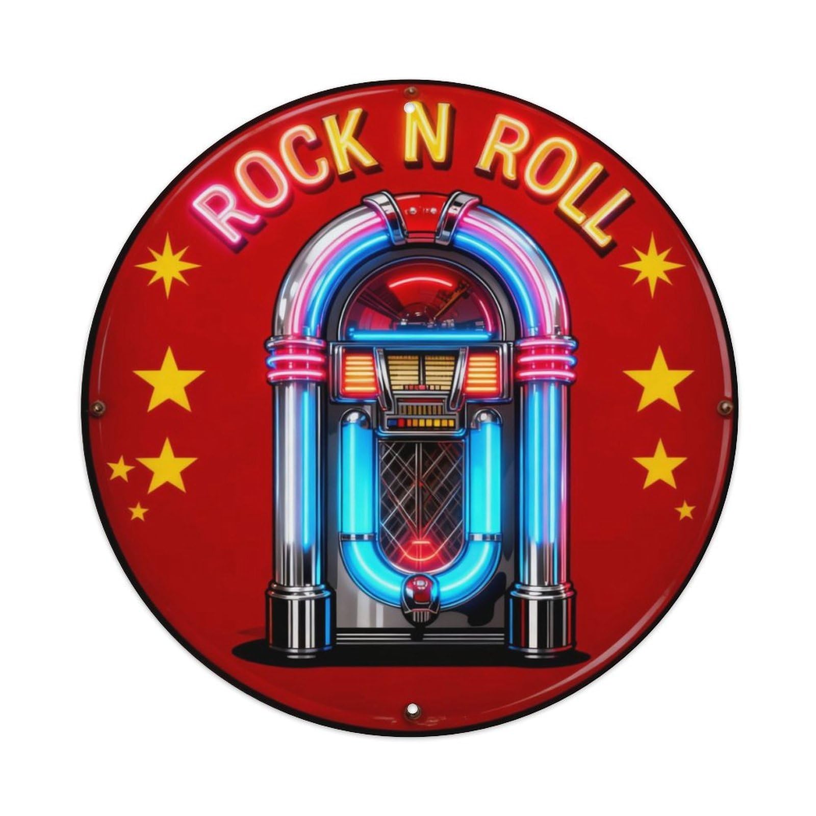 Rock N Roll Music Sign Metal Tin Sign Plaque