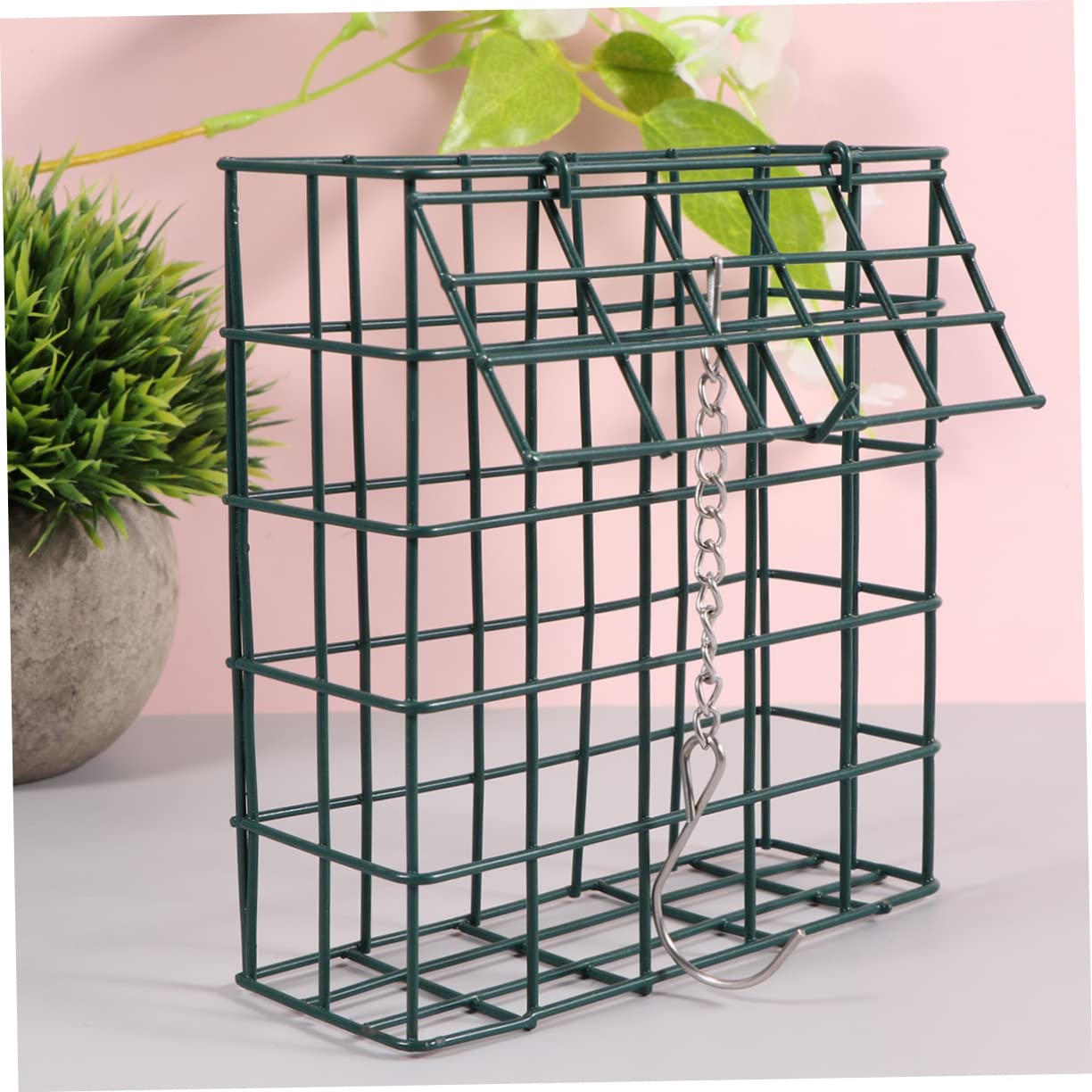 SUPVOX 4piezas Comedero para Pájaros Diseño Cuadrado para Jardines y Balcones Alimentador Práctico y Decorativo para Atraer Aves Casa