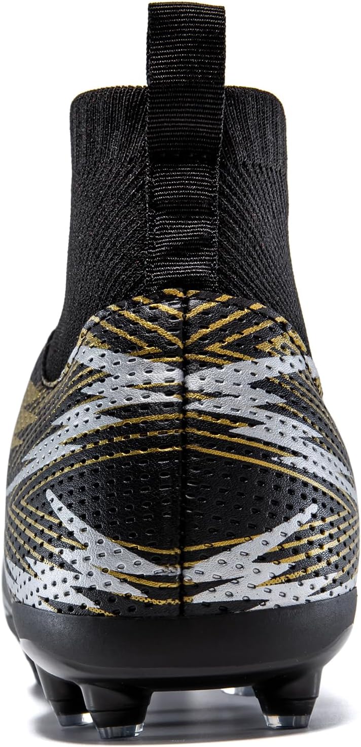 Unisex Soccer Cleats High Top Ankle Support Football Shoes | Men women soccer cleats for grass turf indoor outdoor football with breathable material and ankle support for stable grip