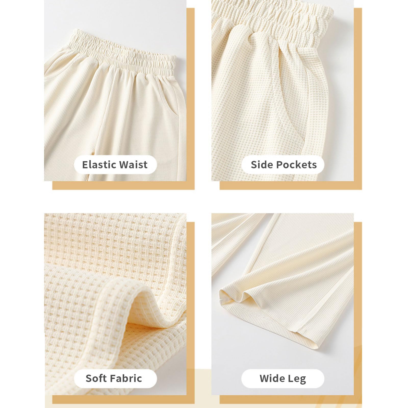 Pantalones deportivos de pierna ancha para niña, holgados, rectos, holgados, de cintura alta, pantalones deportivos casuales para niños con bolsillos, 6-14 años