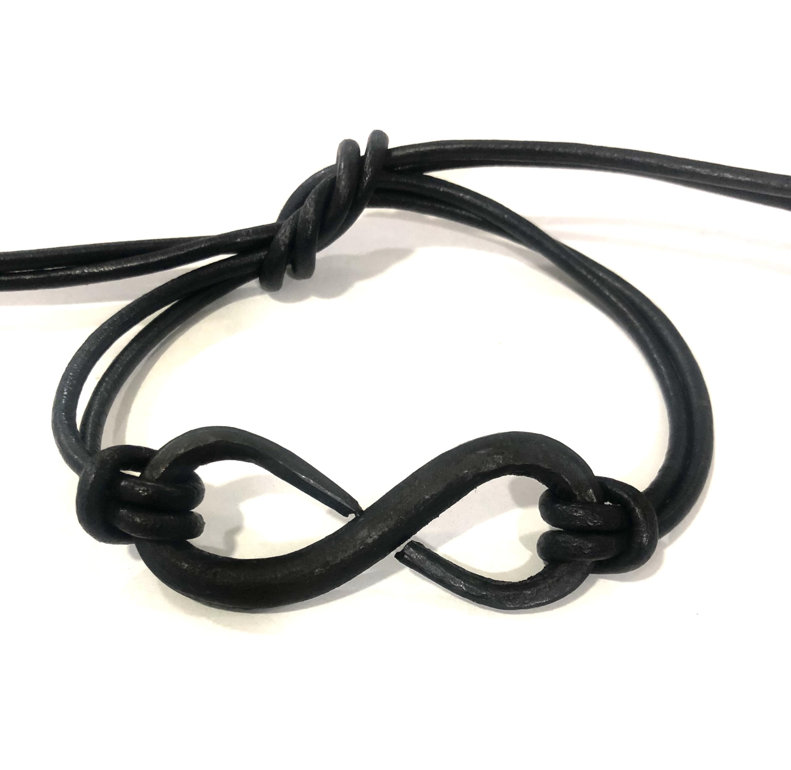 ARTIZANSTORE Hand Forged Celtic Bracelet | Iron Infinity Design | Blacksmith Made Jewelry | Viking Accessory | 2 Inch Unisex Iron Bracelet | Antique Look for LARP & Cosplay