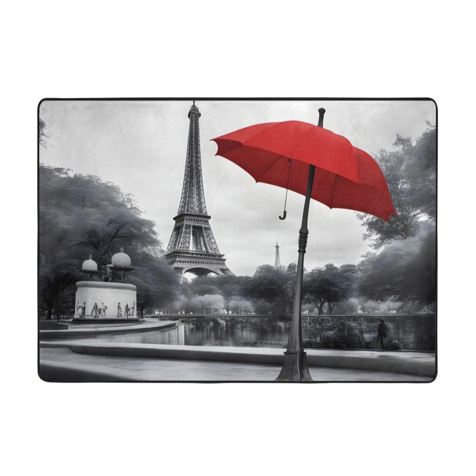 Tapis de sol Tour Eiffel moelleux et grand format 203x147 cm