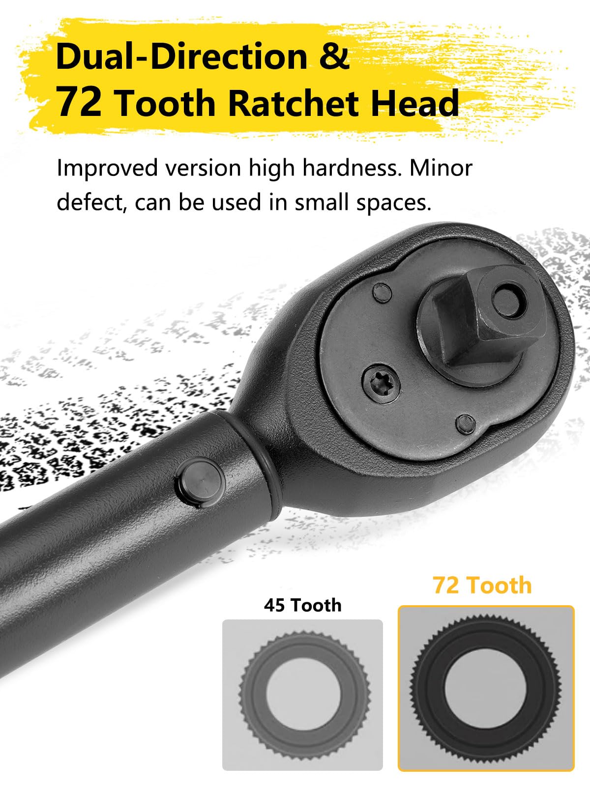 Juego de llaves dinamométricas de 3 piezas (1/4", 3/8", 1/2"), carraca de 72 dientes, ± 3% de precisión con 3 extensiones y 2 adaptadores – Herramienta profesional para bicicleta, moto, coche