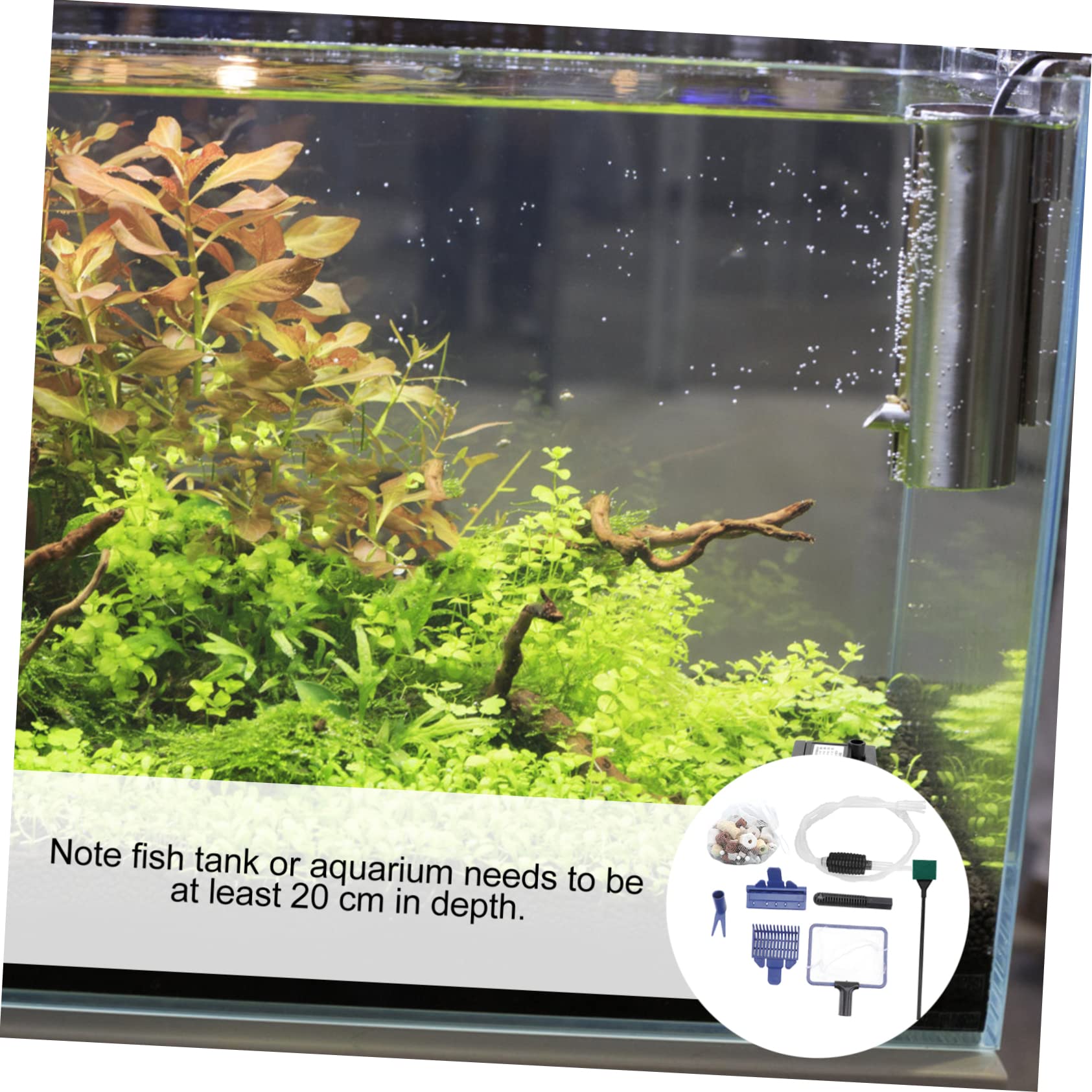 COSMEVIVI Full Aquarium Cleaning Set Gravel Tool Sponge for Tank Water Change Maintenance