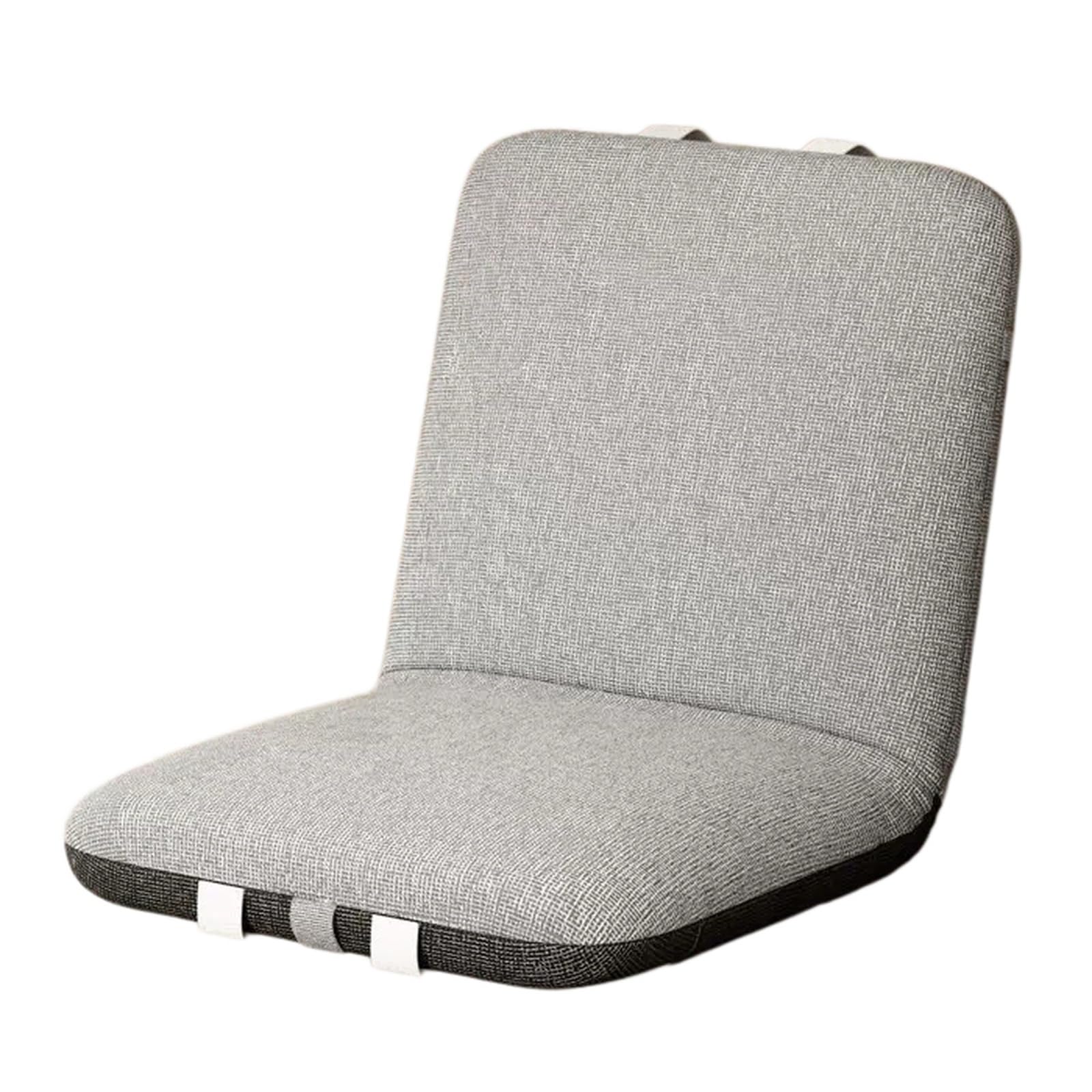WQQYU6HKF sofa chair Foldable Lazy Sofa for Bed & Dorm Small Backrest Floor Cushion for Bay Window living room chair(Gris)