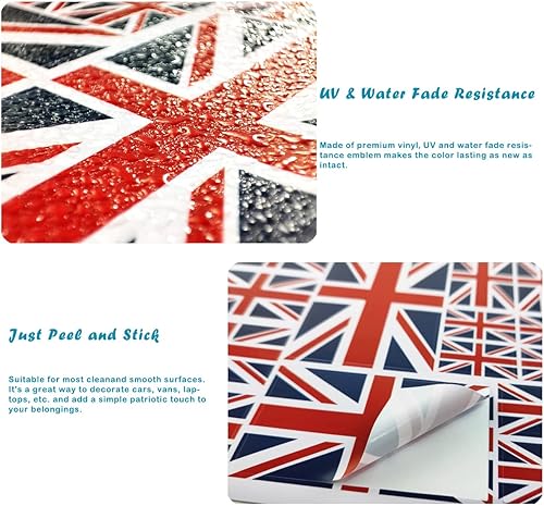 Miniatura 3 de QQSD Adhesivo de bandera británica del Reino Unido Union Jack en varios tamaños, paquete de 3, 11.7 x 8.3 pulgadas