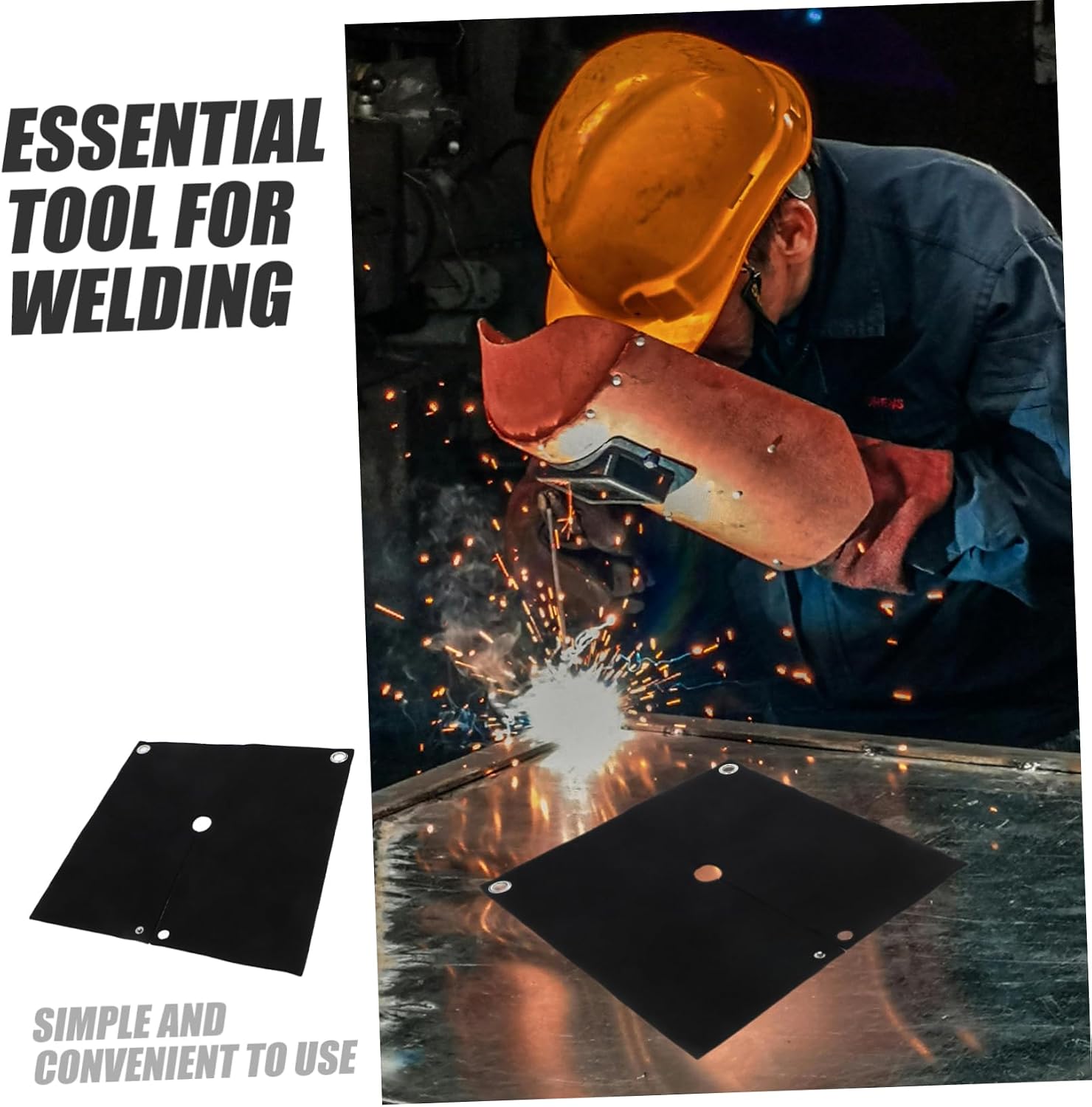 TEHAUX Welding Blanket Fireproof Mat Insulation Pad for Electric Gas Welding Safety