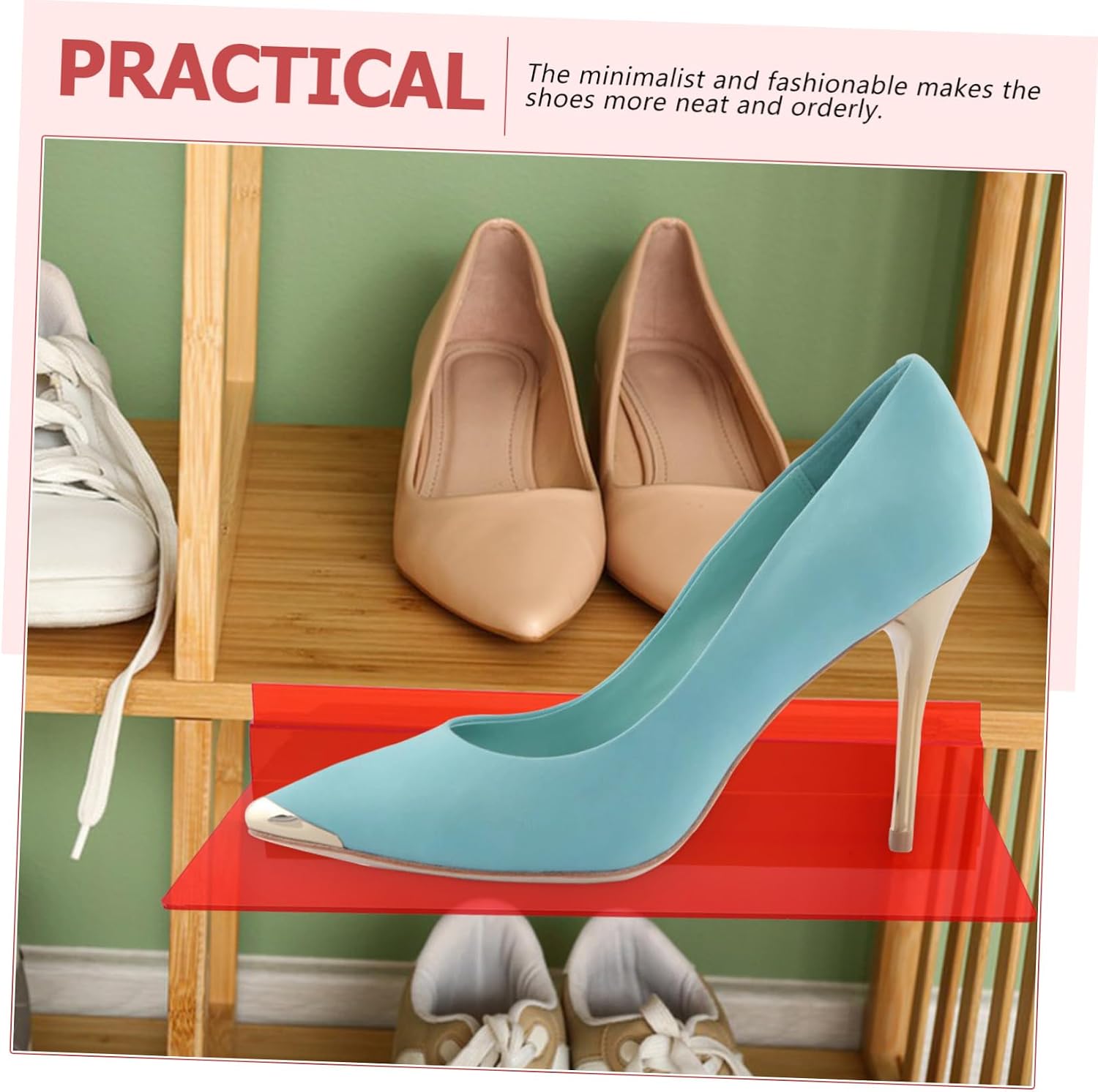 5pcs Slatwall Shoe Display Rack Transparent Wall Shelf for Retail Store Elegant Sneaker Organizer Easy Installation for Stylish Shoe Showcasing