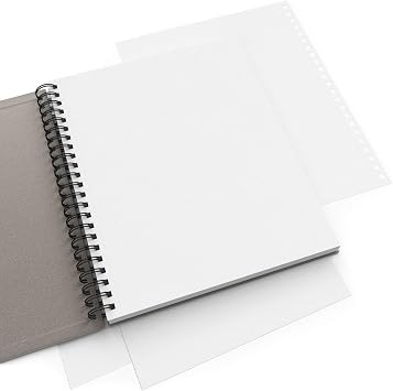Arteza Sketch Book, 9x12-inch Gray Drawing Pad, 100 Sheets, 68 lb 100 GSM, Hardcover Drawing Book, Spiral-Bound Sketch Pad for Pencils, Charcoal, Pens, Crayons and Other Dry Media