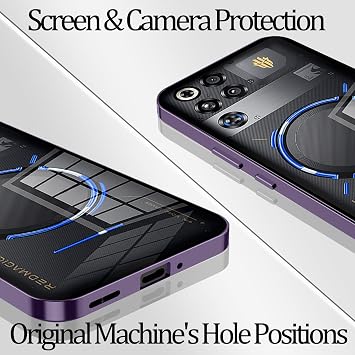 Redmagic 11S Proケース、クリアマット 2イン1 傷防止保護カバー、 Redmagic 11S Pro用耐衝撃フォンケース、パープル