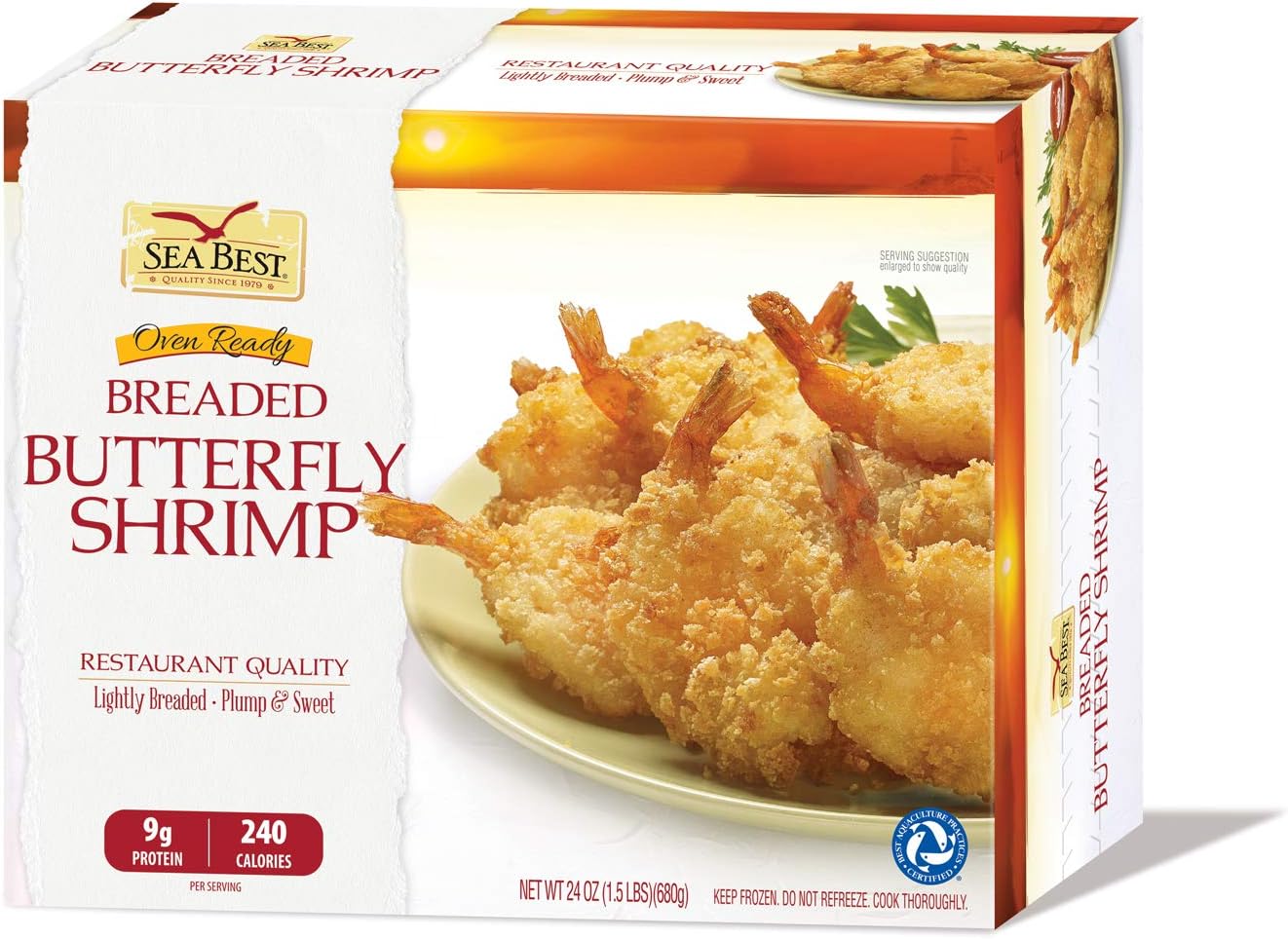 Sea Best, Breaded Butterfly Shrimp, 24 Ounce