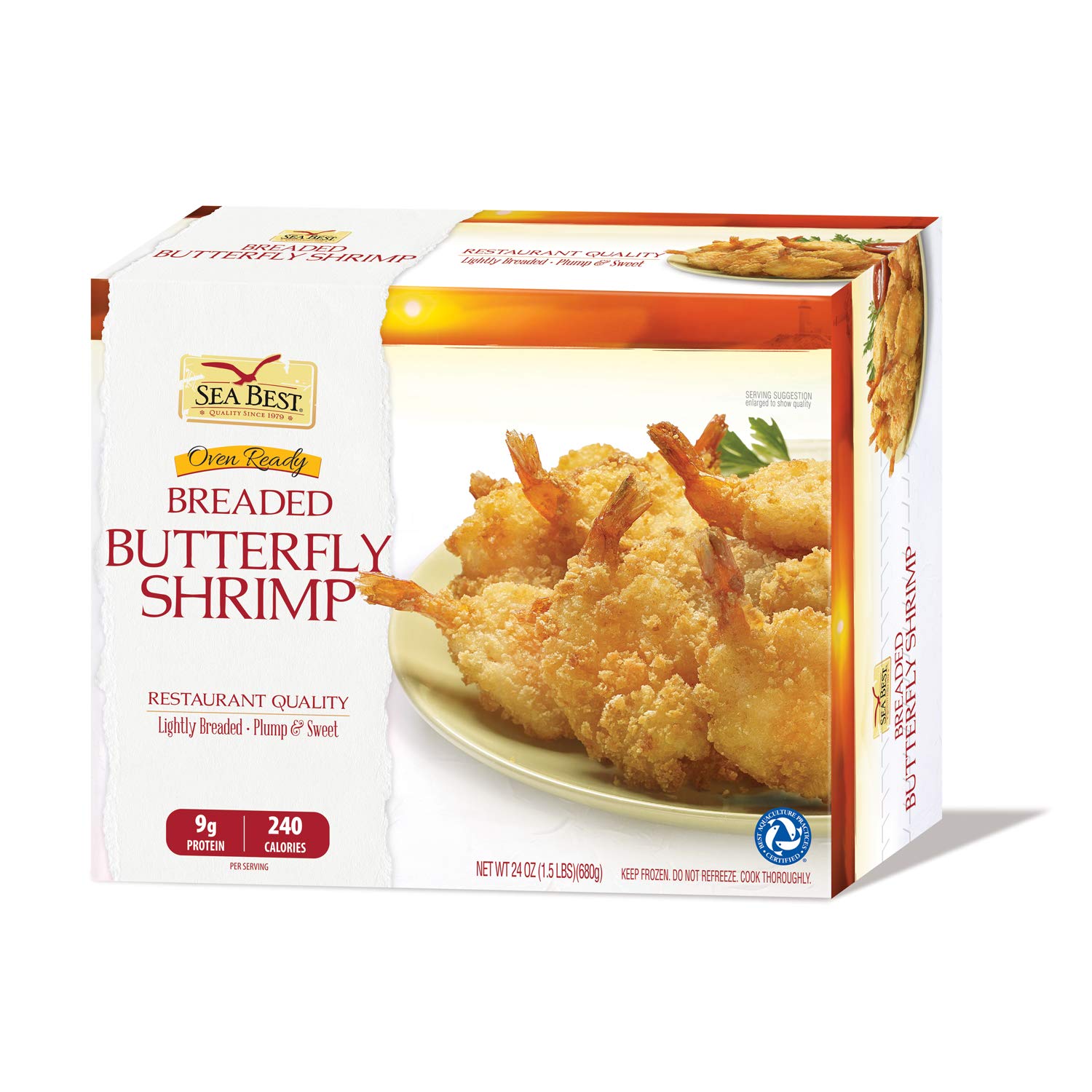 Amazon Com Sea Best 21 25 Butterfly Breaded Shrimp 24 Ounce Coffee Grocery Gourmet Food