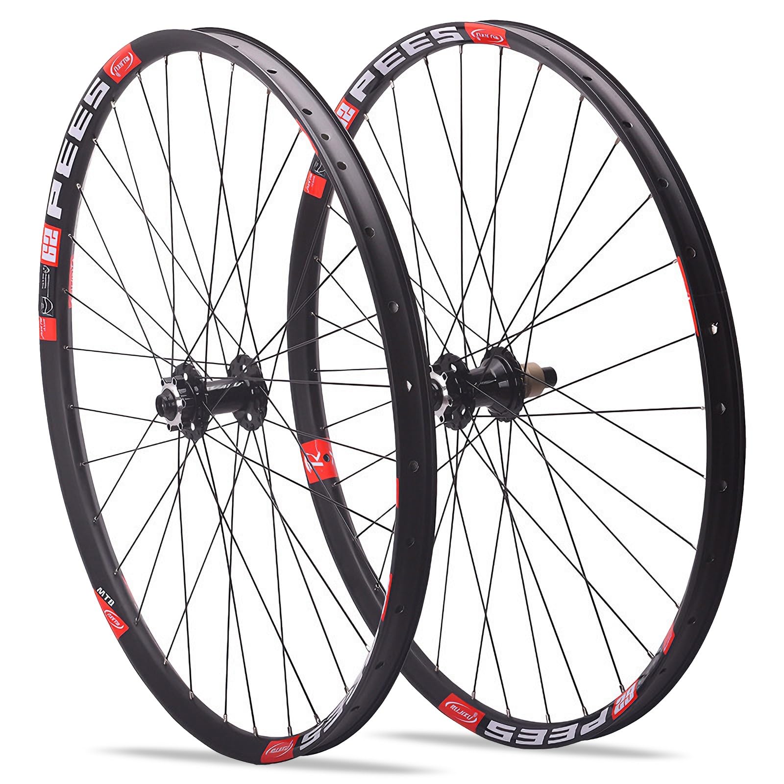 HOMSXPAC Thru Axle Boost Mountain Bike Front And Rear Wheel 26 27.5 29inch Disc Brake Aluminium Alloy Wheelset 32H Hubs For XD 11/12 Speed Cassette