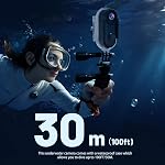 4K Mini WiFi Action Camera 128GB Thumb POV Portable Body Cam Wearable Video Recorder with IPX7 Waterproof Underwater Camcorder, Helmet Mount, Magnetic Sport DV for Bike Cycling, Pet, Vlogging(Black)