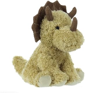 Apricot Lamb Toys Plush Green Dinosaur Triceratops Stuffed Animal Soft Cuddly Perfect for Child (Green Dino,9 Inches)