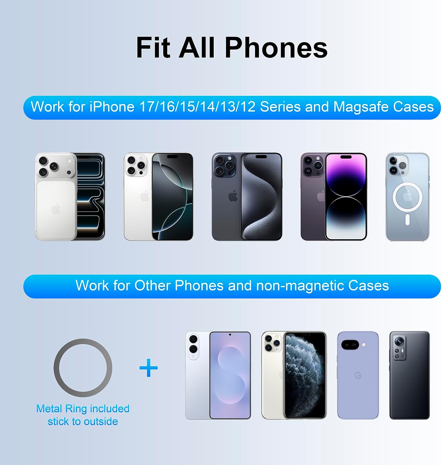 Vacuum Magnetic Suction Phone Holder，360° Adjustable Magnetic Car Phone Holder ,Foldable and Retractable Hands-Free Suction Cup Phone ,Phone Holders for Your Car/Gym/Mirror Mount for iPhone & Android image 4