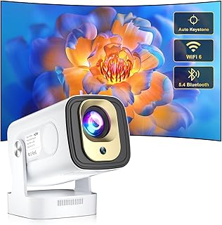 Mini Projector Salange, 8K Support 1080P Autofocus Projector, Portable Projector wi…
